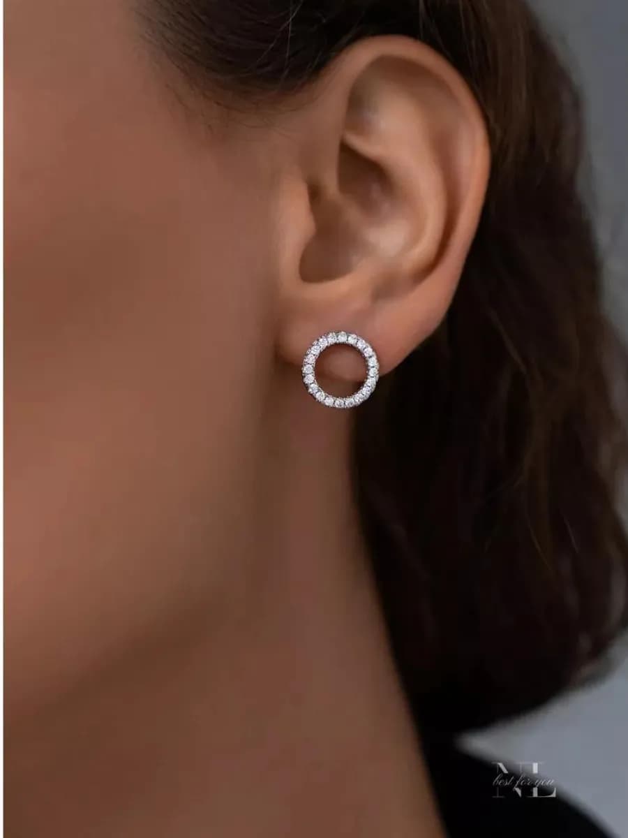 Серьги с цирконами