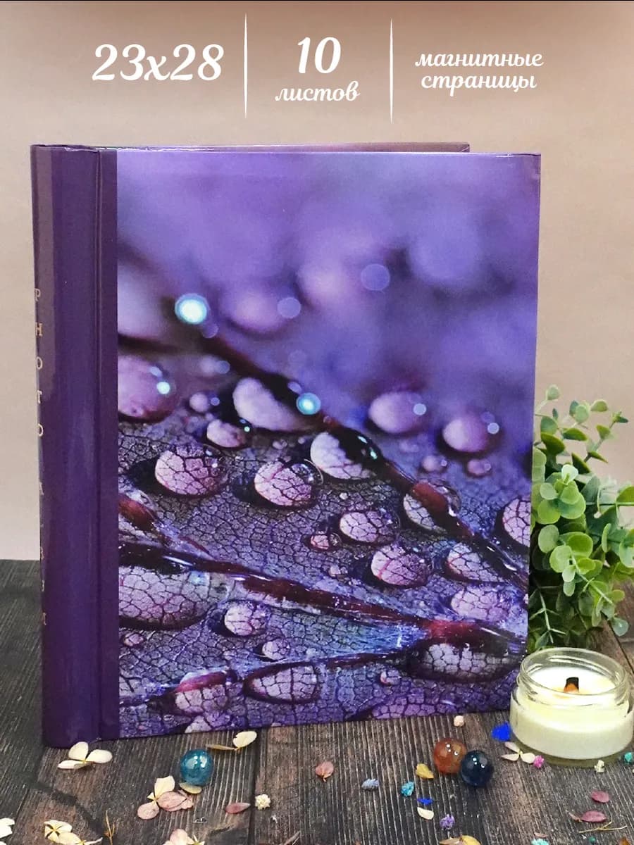 Фотоальбом семейный магнитный на спирали 10 листов 23х28 см