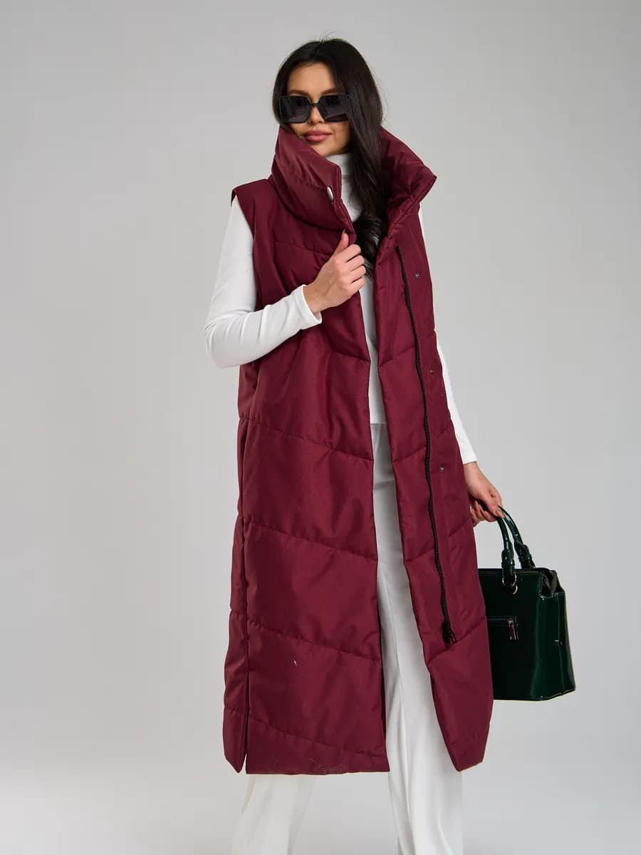 Жилетка утепленная удлиненная