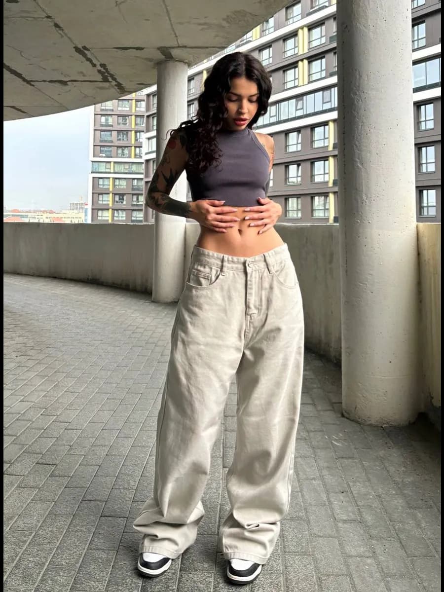 Джинсы багги широкие y2k