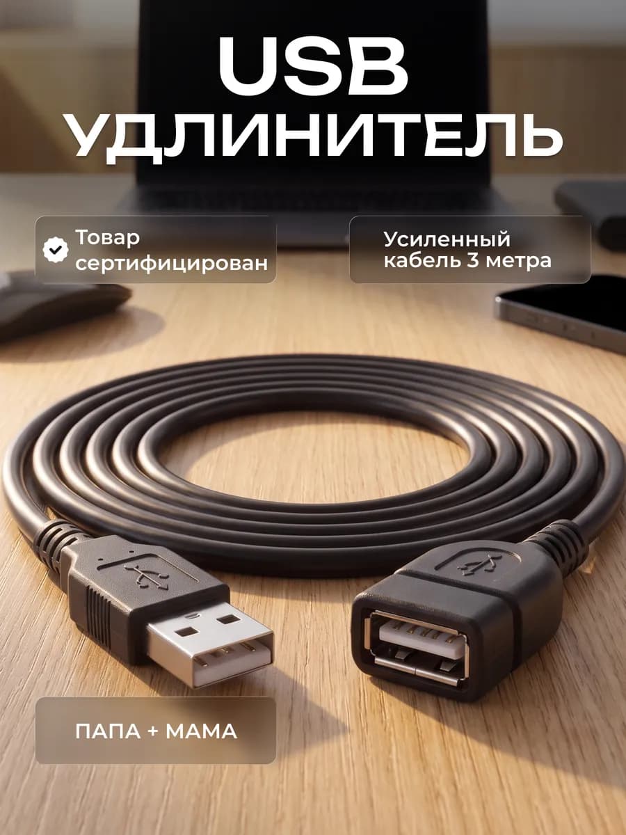 Удлинитель usb для ноутбука 3 метра