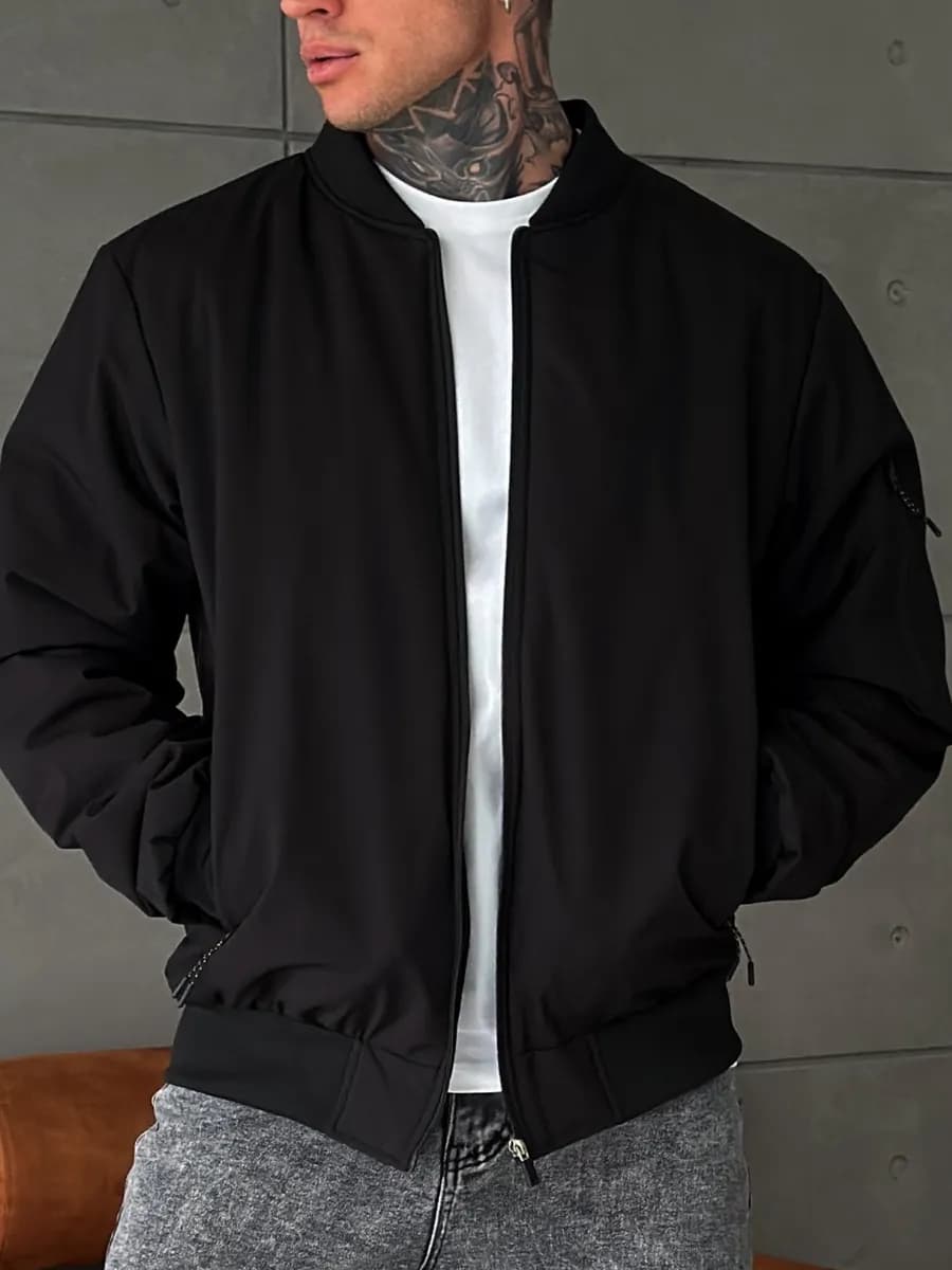 Куртка бомбер утепленная демисезонная - фото 1