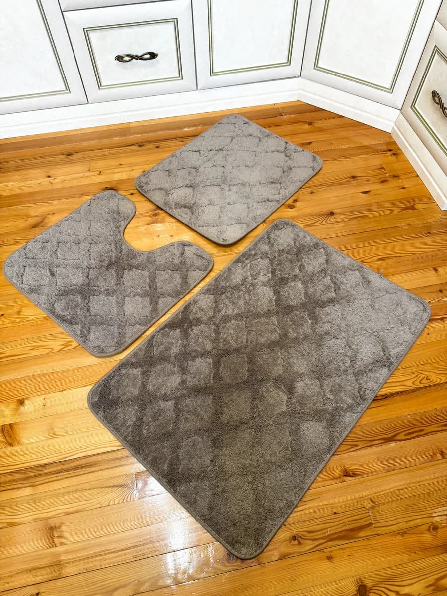 Коврики для ванной и туалета набор 3шт