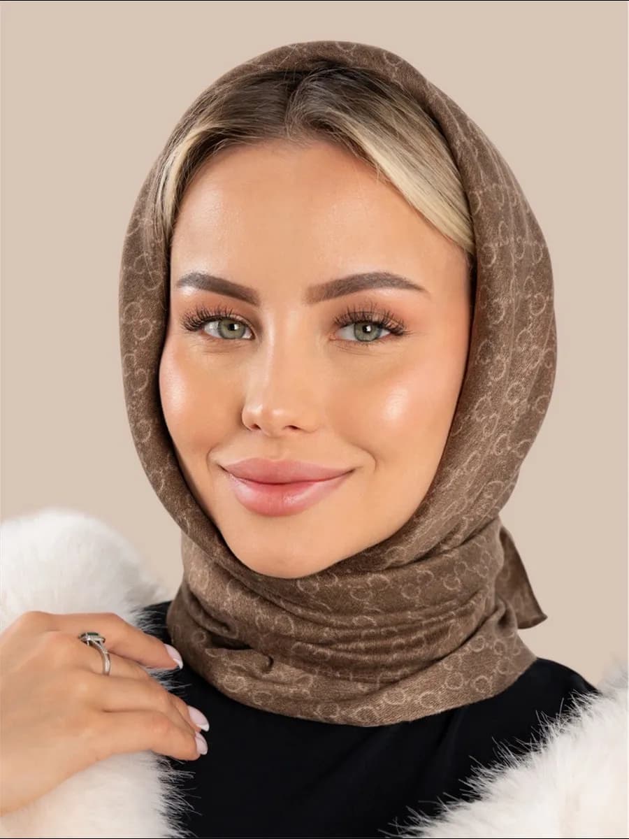 Теплый платок на голову, на шею - фото 1