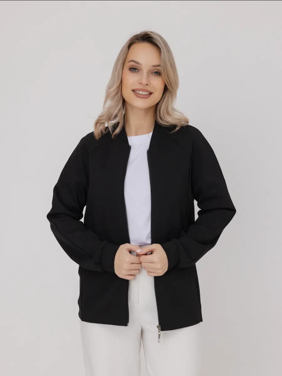 Жакет-бомбер на молнии