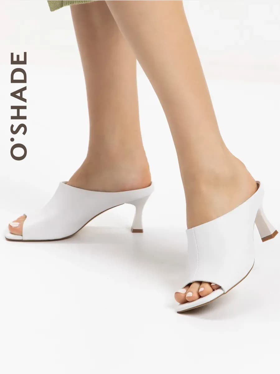 Мюли женские на каблуке