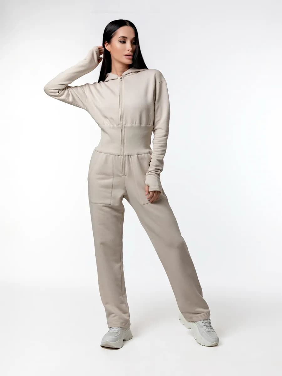 Комбинезон спортивный брючный с капюшоном