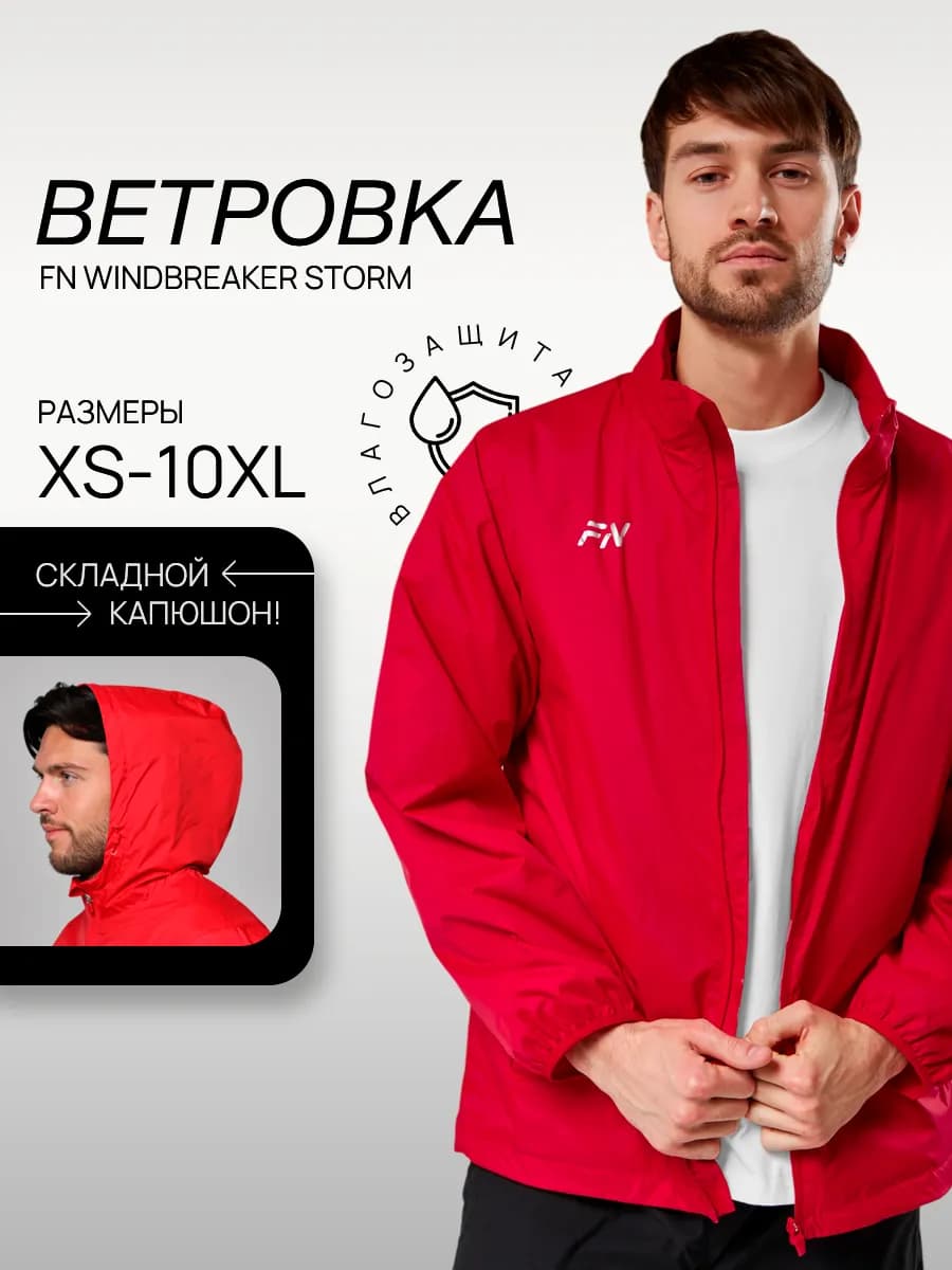 Ветровка с капюшоном спортивная Storm