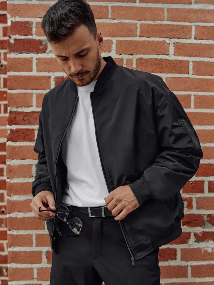 Бомбер ветровка оверсайз демисезонная - фото 1