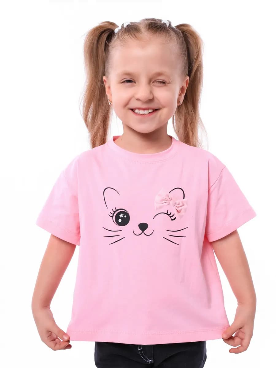 Футболка детская с принтом котика