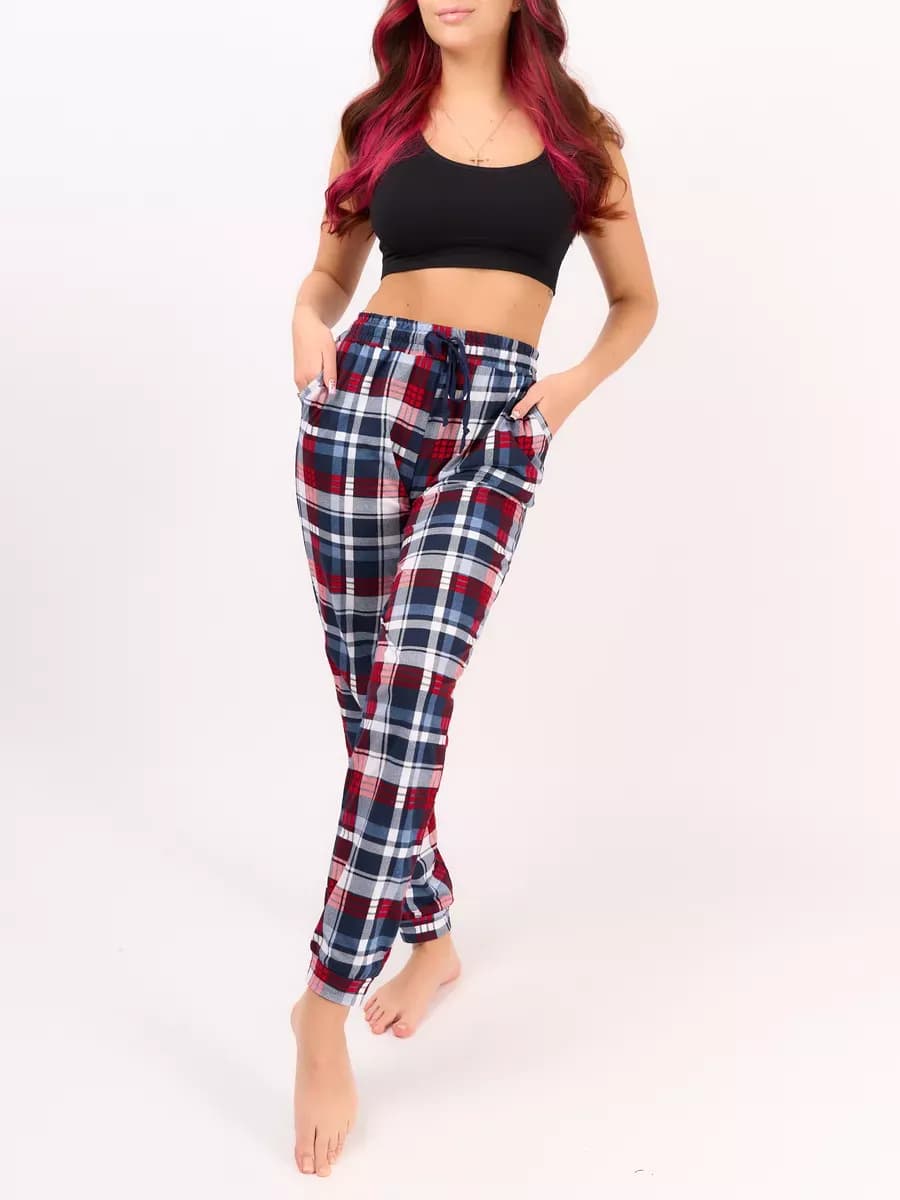 Брюки домашние пижамные на резинке джоггеры