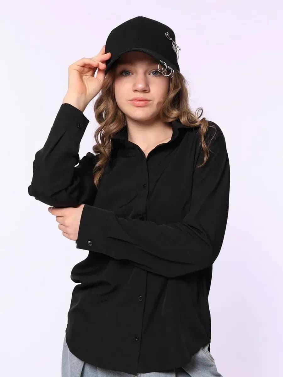 Блузка черная в школу