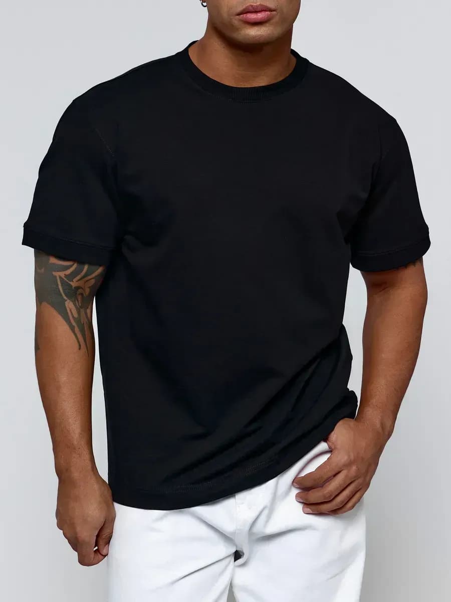 Футболка оверсайз однотонная