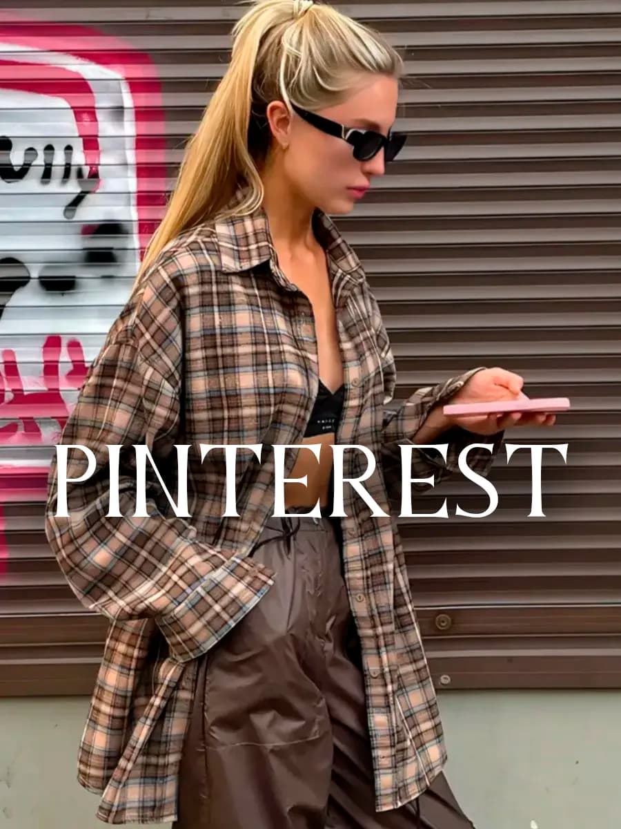 Рубашка в клетку оверсайз удлиненная