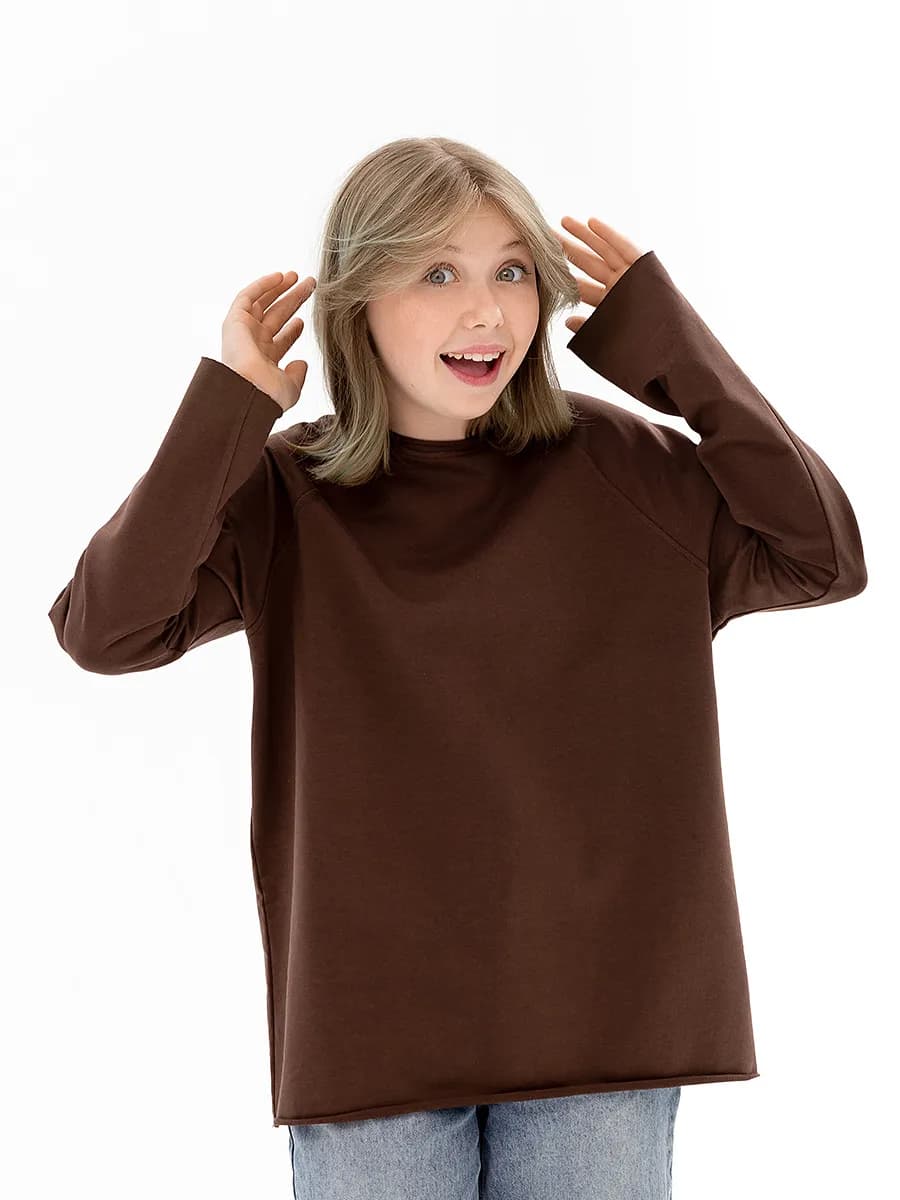 Базовый лонгслив оверсайз для подростков