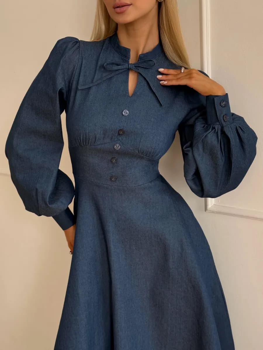 Платье джинсовое нарядное повседневное