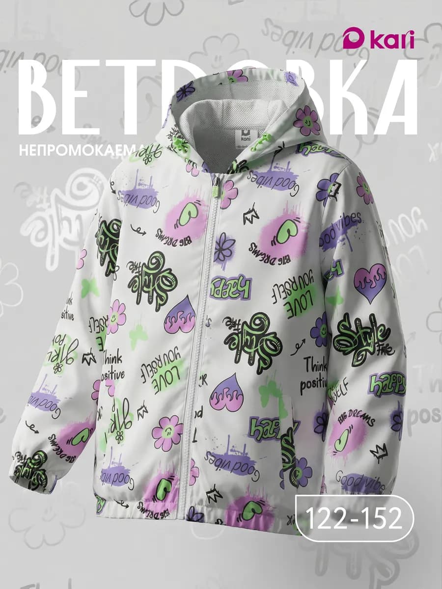 Ветровка для девочки утепленная на флисе