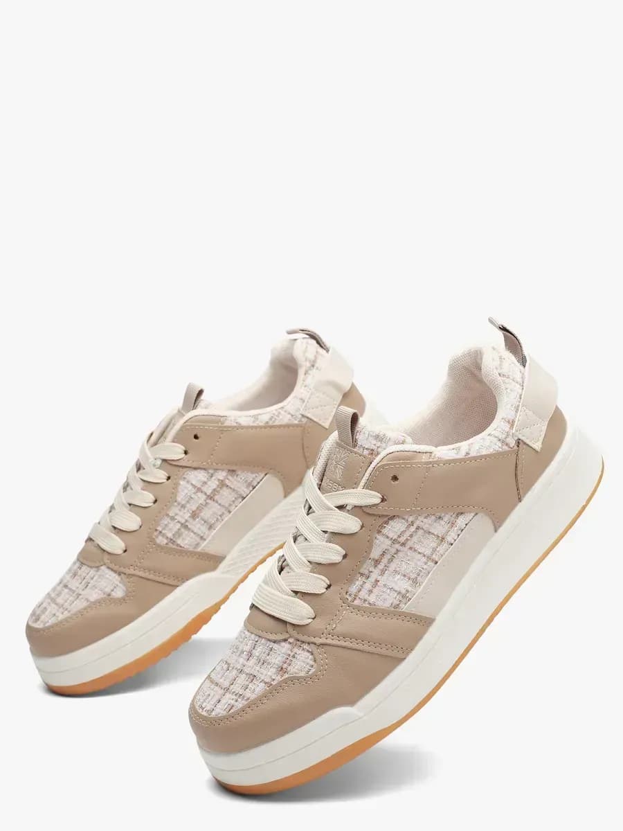 Кеды на платформе легкие твидовые