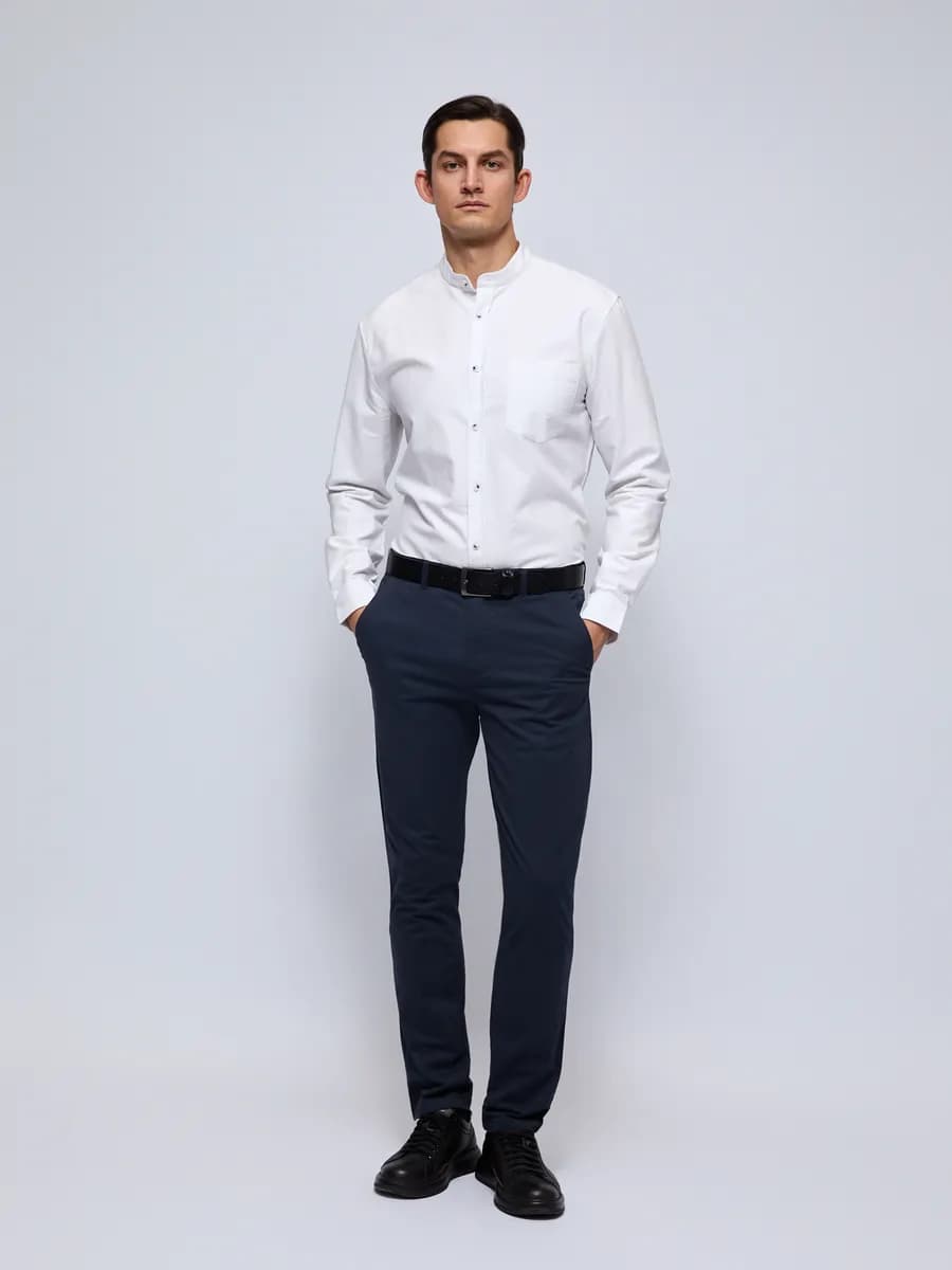 Мужские брюки силуэта Slim из хлопка