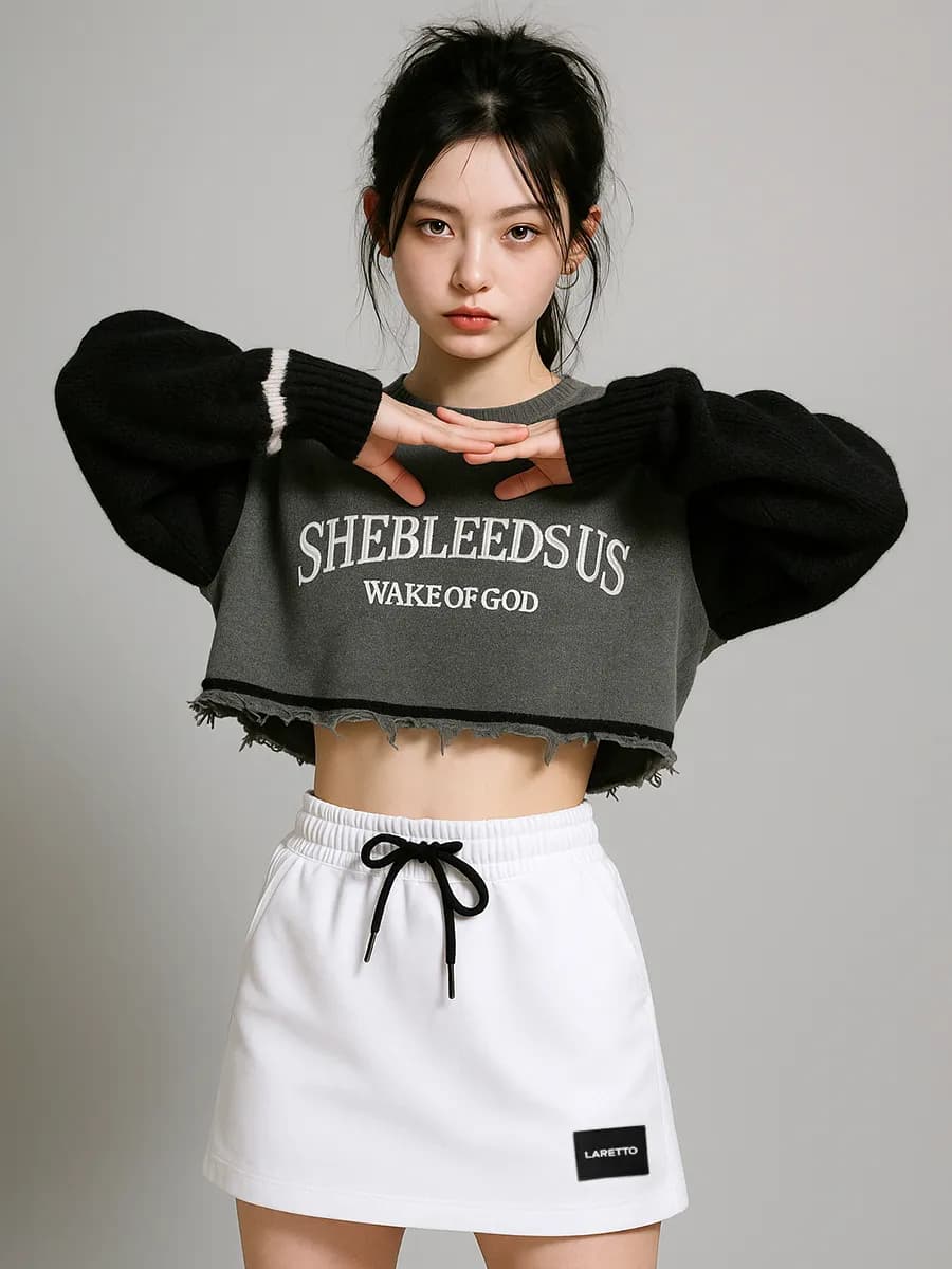 Спортивная юбка для девочки белая