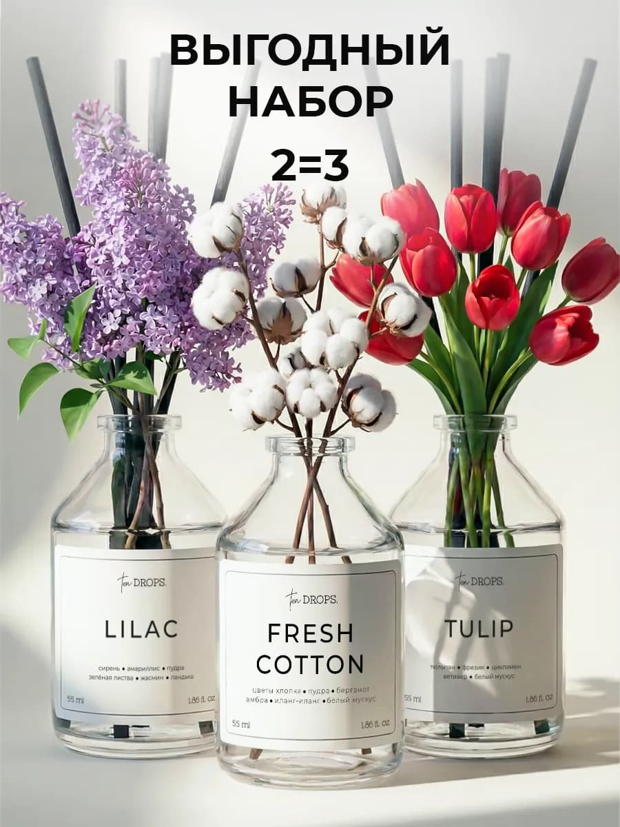 Диффузор для дома с палочками 2 шт новогодний