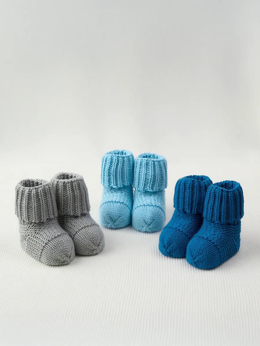 Вязаные носочки пинетки для новорожденных