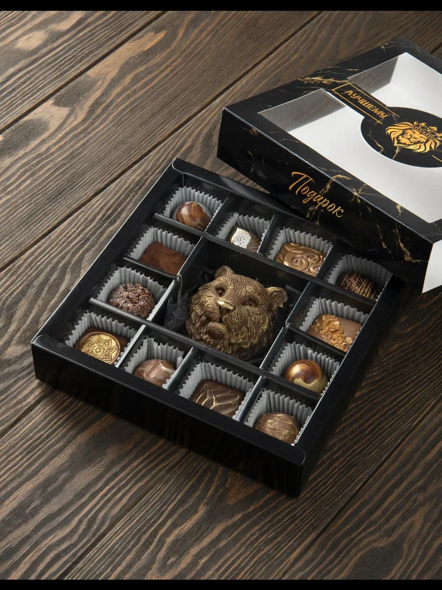 Конфеты подарочные, Настоящему мужчине (12 шт и голова льва) - фото 1