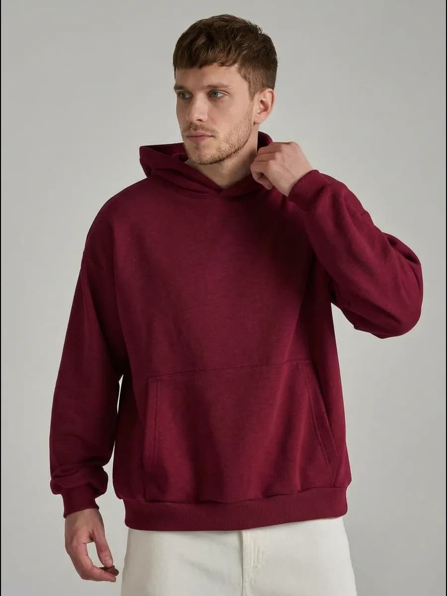 Тонкое худи без начеса