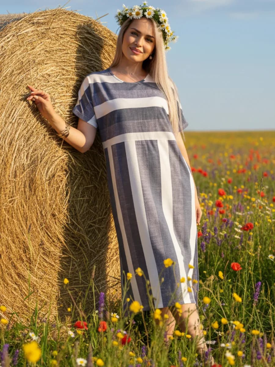 Платье летнее больших размеров домашнее длинное