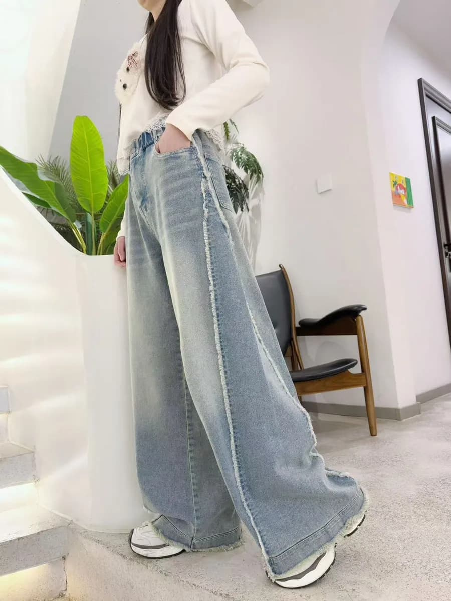 Джинсы палаццо на резинке - фото 1