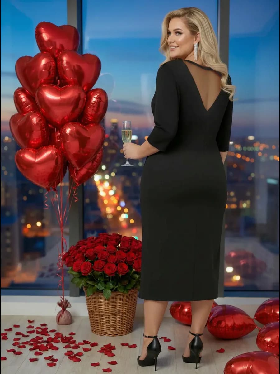 Платье вечернее праздничное большие размеры - фото 1