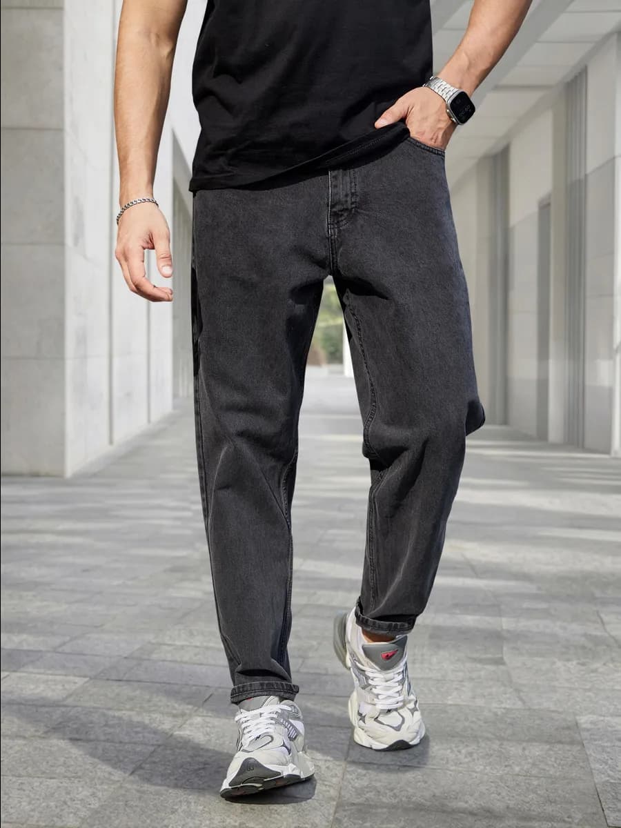 Джинсы бананы широкие