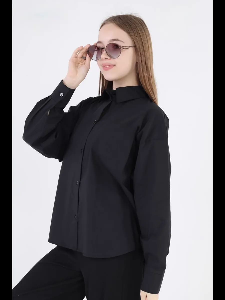 Рубашка оверсайз свободного кроя школьная