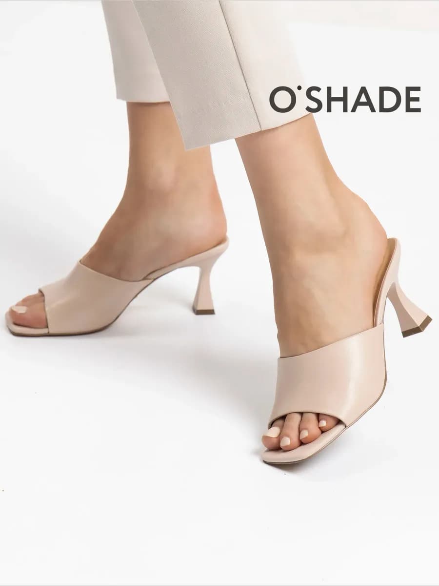 Мюли женские на каблуке