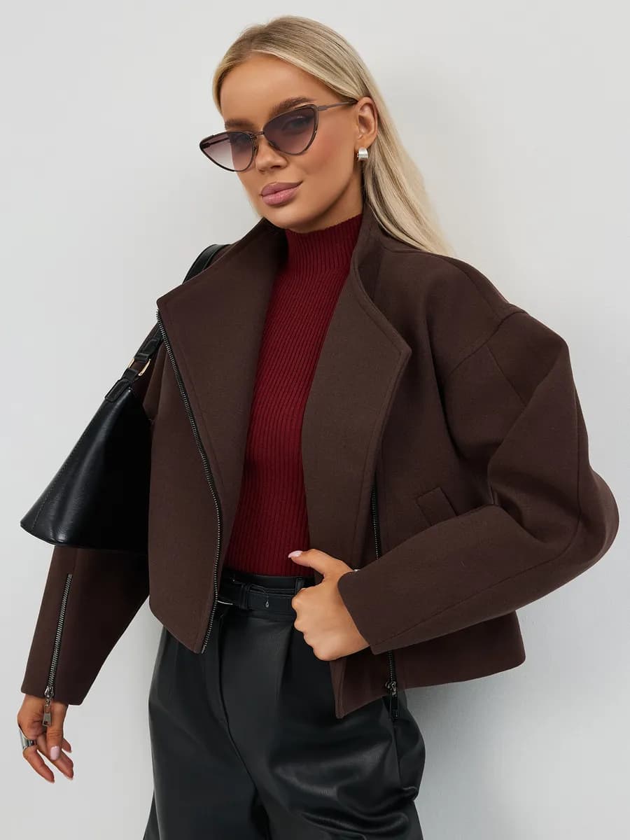 Пальто укороченное оверсайз