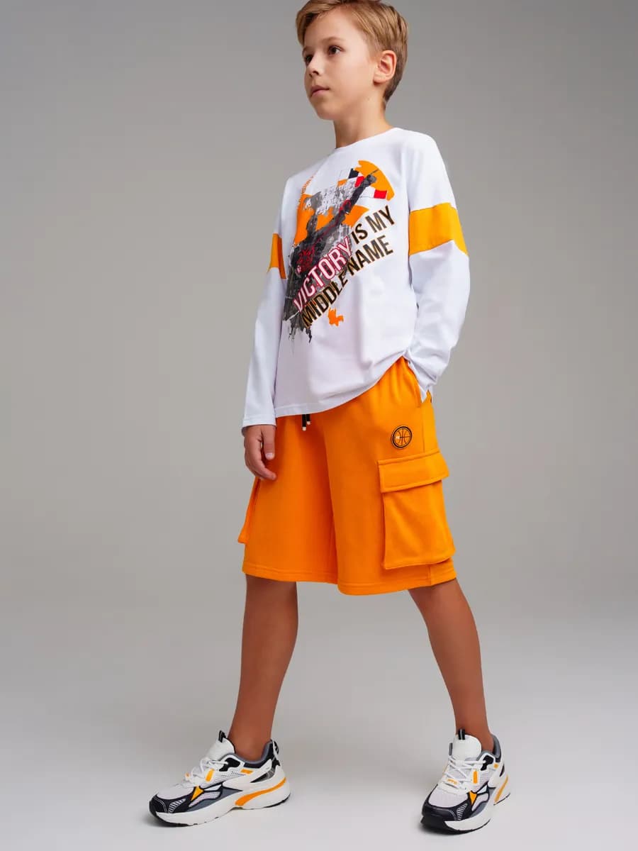 Шорты летние подростковые на резинке хлопковые с карманами