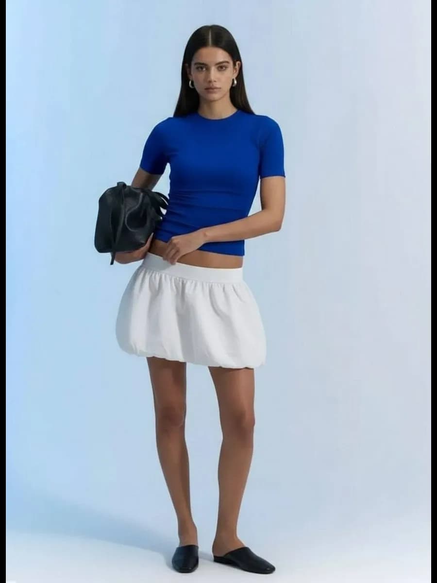 Футболка скимс базовая облегающая