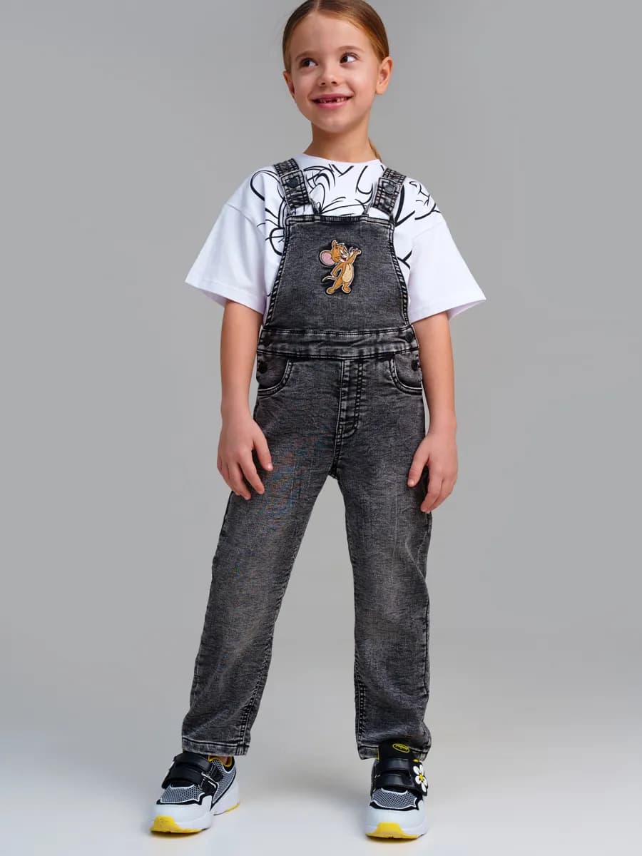 Джинсовый полукомбинезон