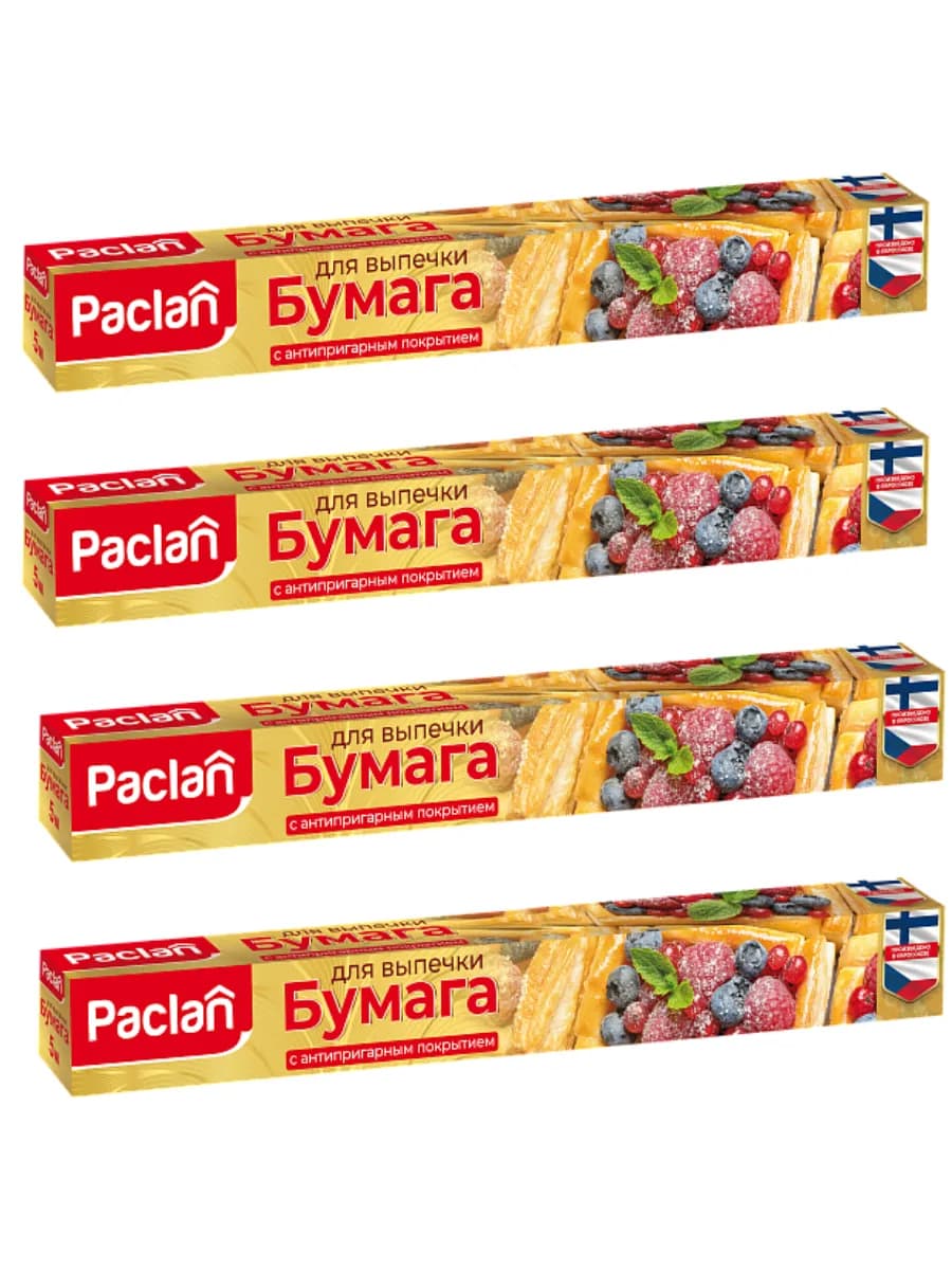 Паклан Бумага для выпечки 36см х 5м, 4 шт