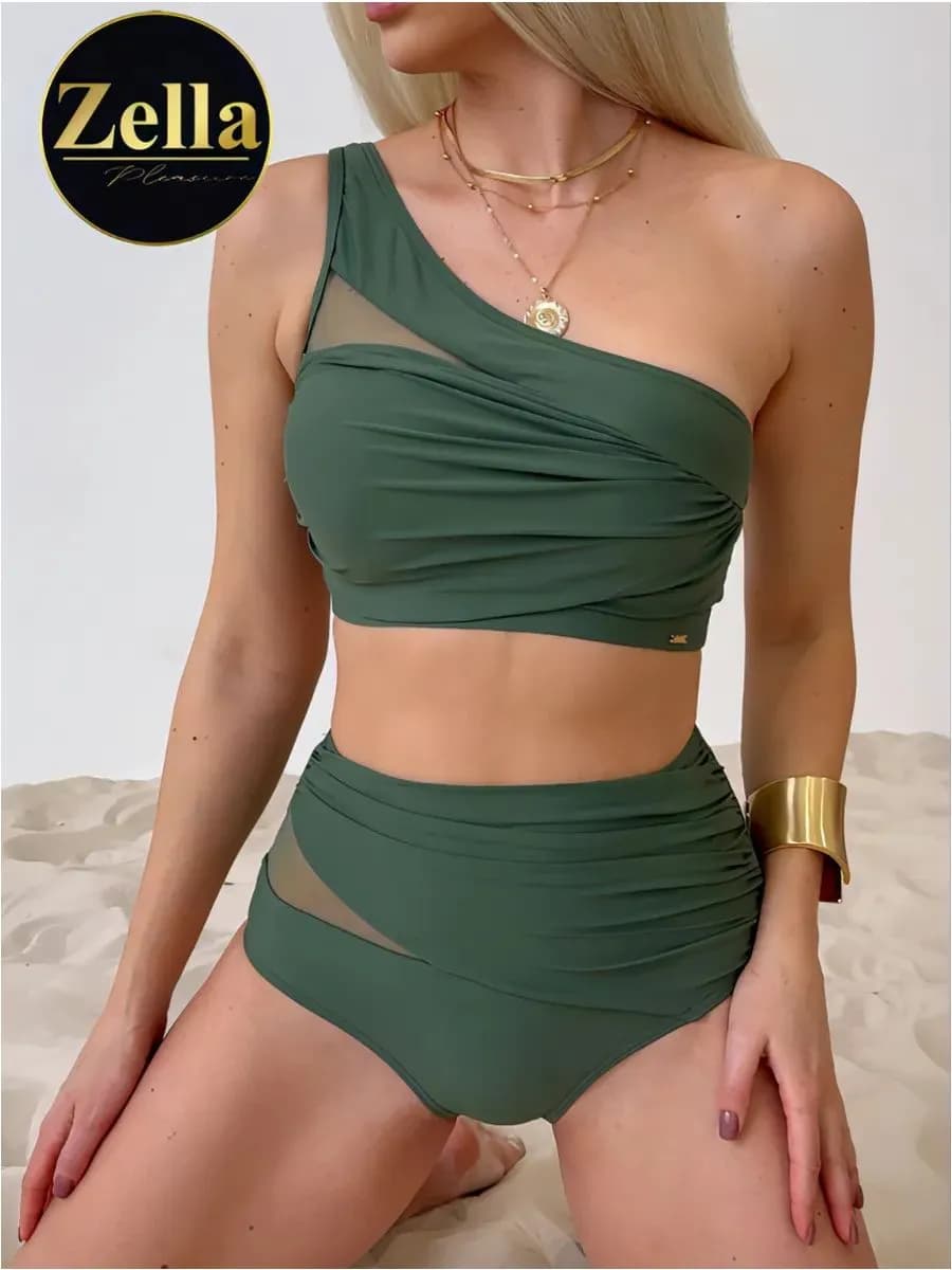 Купальник раздельный с высокой посадкой