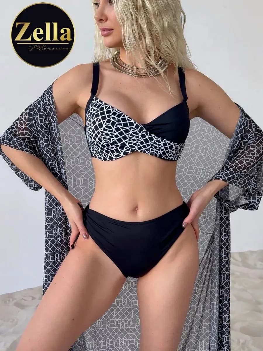 Купальник раздельный с высокой посадкой