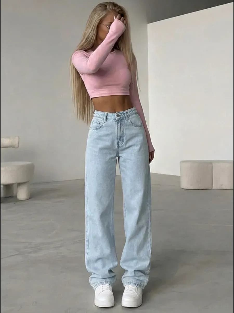 джинсы широкие багги трубы