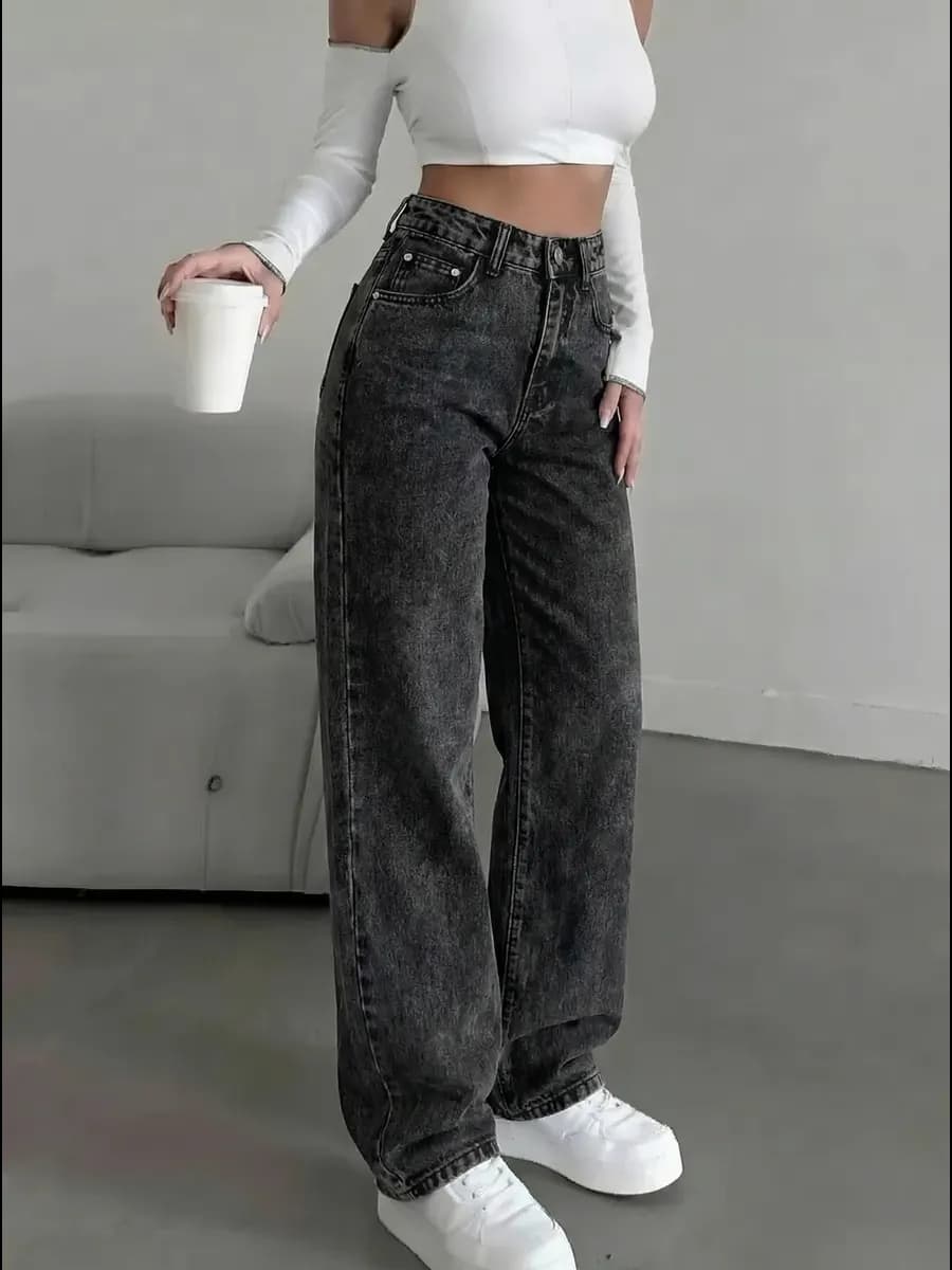 Джинсы широкие багги трубы