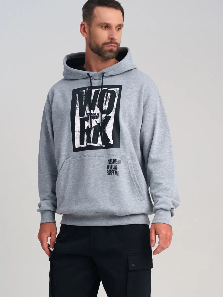 Толстовка с капюшоном без начеса