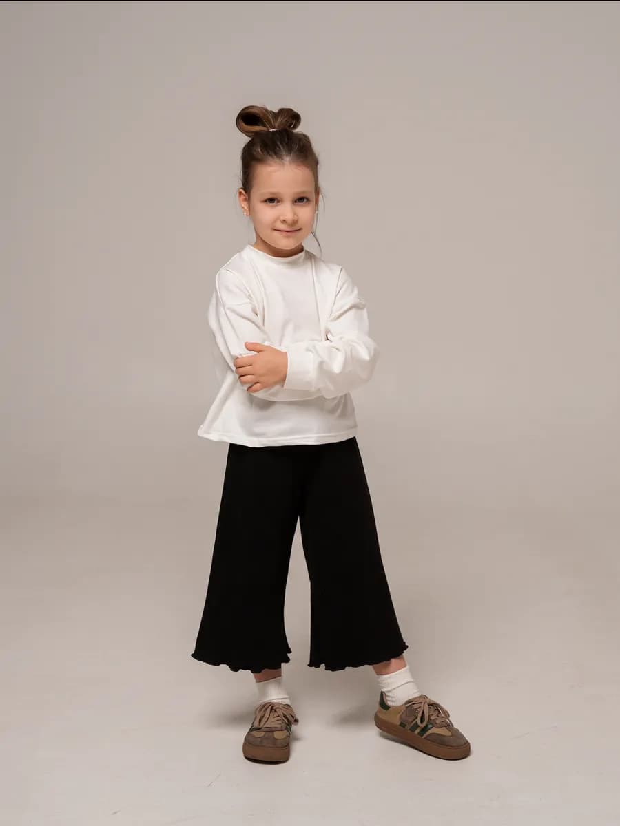 Брюки укороченные кюлоты детские