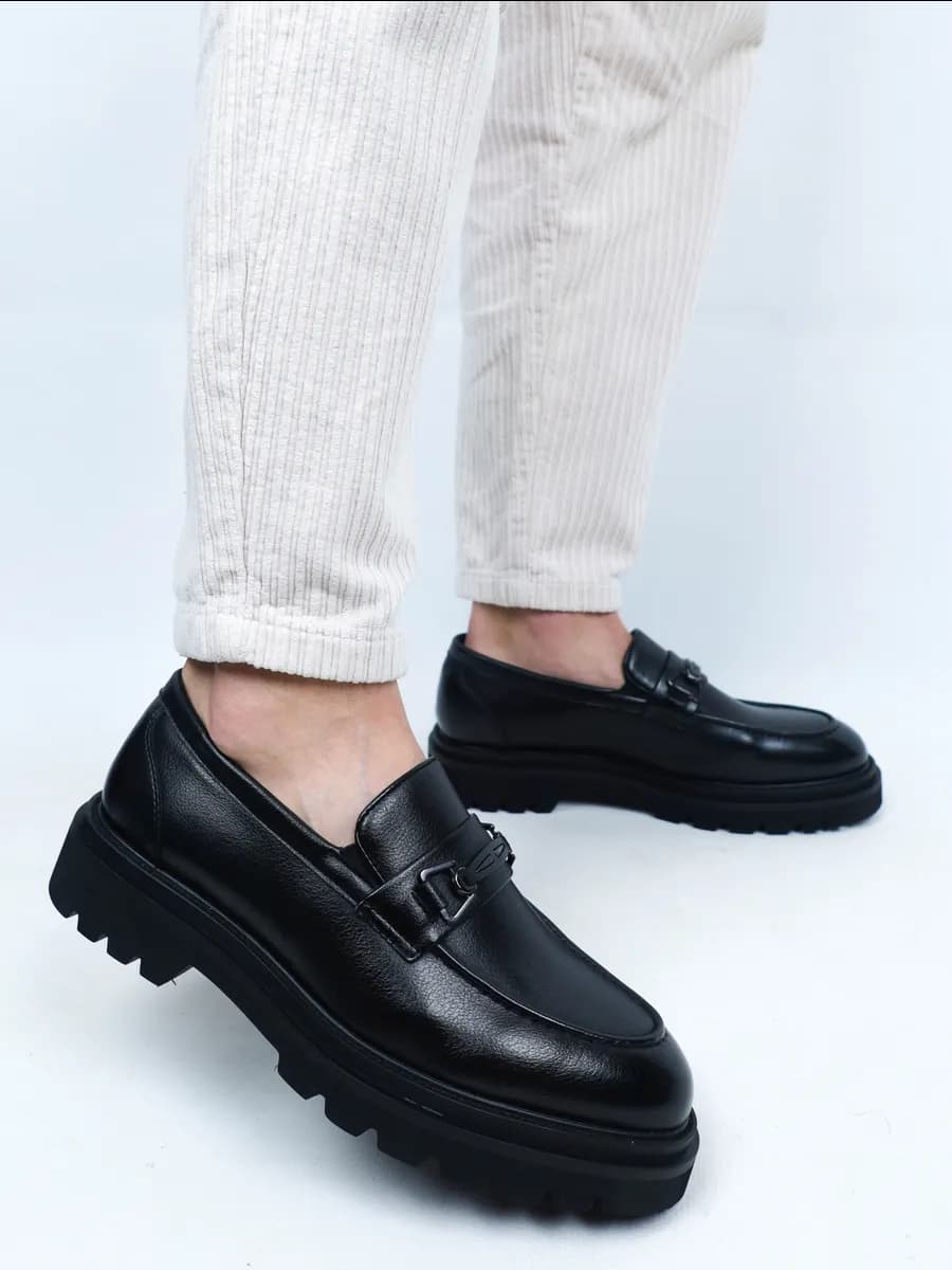 Лоферы туфли на высокой подошве