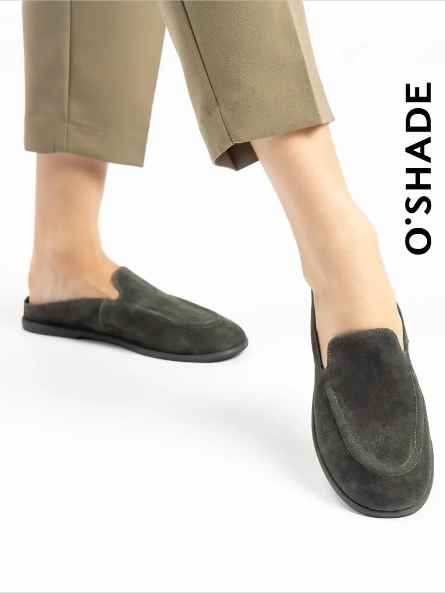 Мюли женские замшевые