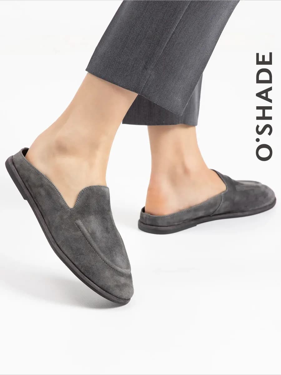 Мюли женские натуральная замша