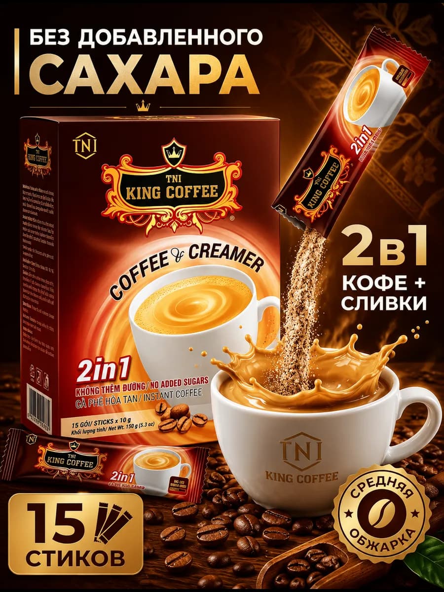 Кофе вьетнамский без сахара порционный 2в1
