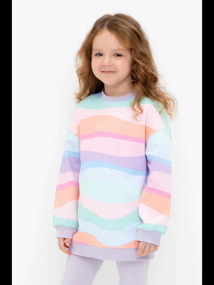 Свитшот удлиненный для девочки хлопковый